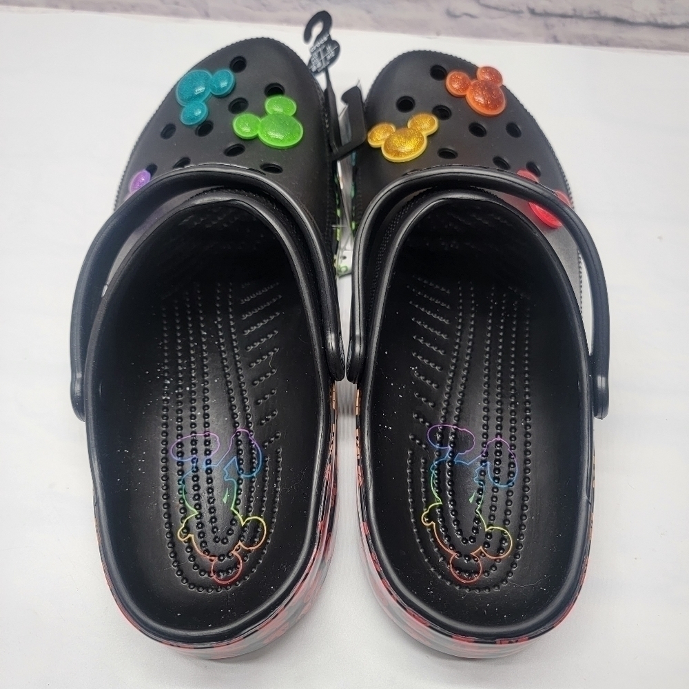 Crocs X Disney Rainbow Pride Celebration Mickey Mouse Classic Clog Size 13 - Picture 4 of 7